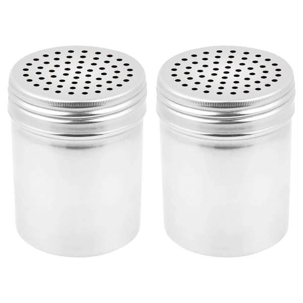 (2) Ströare 10 oz, Kryddströare i rostfritt stål för bakning/matlagning