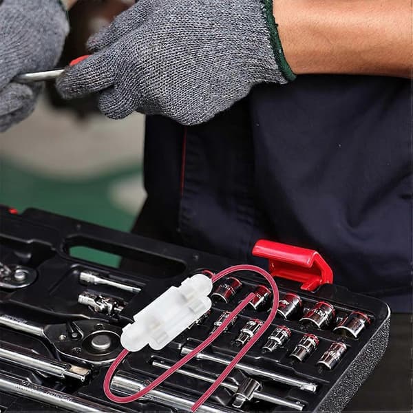 Motorcykel Inline Säkringskontakt Adapter Säkringshållare Set 4st