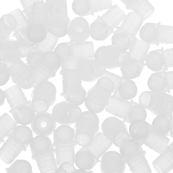 Smidigt rullande plastkulinsatser, 50-pack, läckagesäkra för eteriska oljeflaskor, aromaterapi, DIY-parfym och påfyllningsbara hudvårdsflaskor