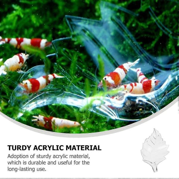 Transparent akryl akvariefoderfat med sugkopp, räkfoderhållare för akvarium, 3,38x2,67x0,98 tum