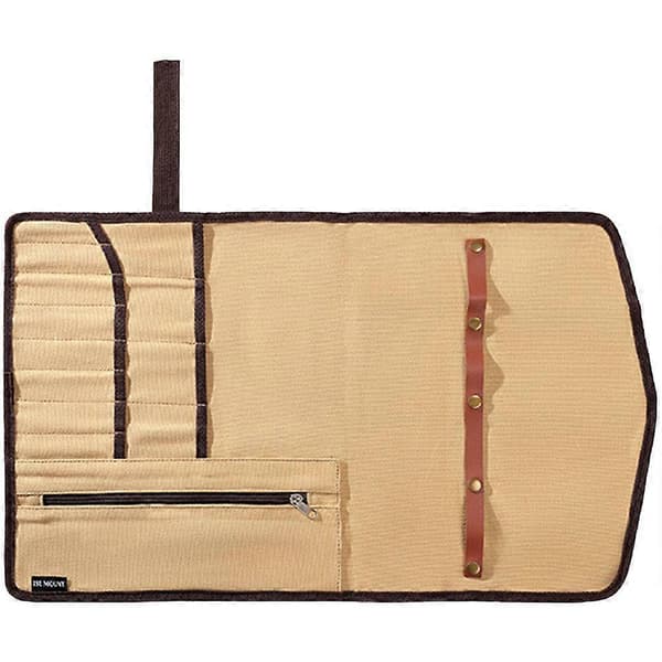 Picknick Camping Bestick Förvaringsväska Organizer för Utomhusevenemang 60x36cm Khaki Rektangulär Vikbar Design 1st