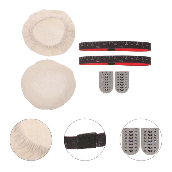 Surdegsstartburk-kit med tyglock, termometerremsor och datummarkeringsband 1 set