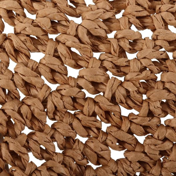 Khaki vävd pappersbasker för kvinnor, sommaraccessoar, bekväm och mångsidig retrostil, 56-58 cm