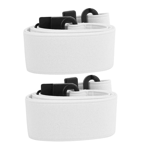 2st Enkel Casual Unisex Spännefri Stretch Högelastisk Midjebälte (Vit) för kvinnor