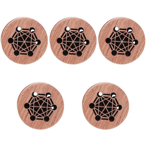 Träbil-aromdiffusor, bärbar eterisk oljediffusor 5-pack för ventil, stresslindring, bilinredningsdekor