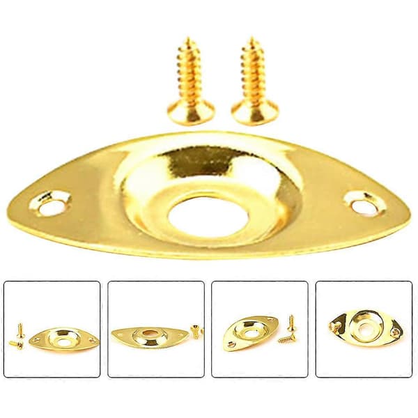Jack Plate Elektrisk Gitarr Jack Plates för Elgitarr Metall Gyllene för Jack Plate Ersättning 1 Set