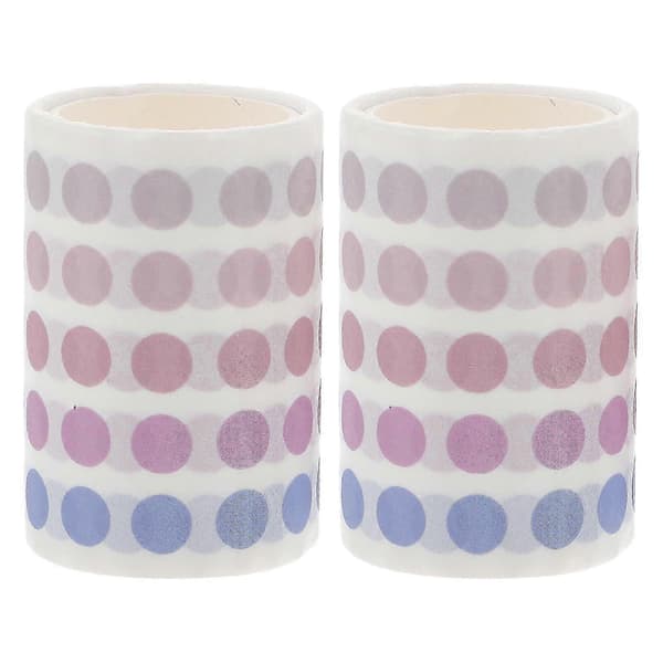 Washi Tape-rulle, Basfärg, för Journaling Planner-klistermärke, 2-pack