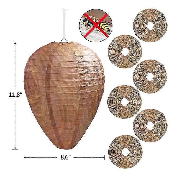 Getingboattrapp 10-pack – Brun papphängande avskräckare för getingar, bålgetingar, gula jackor