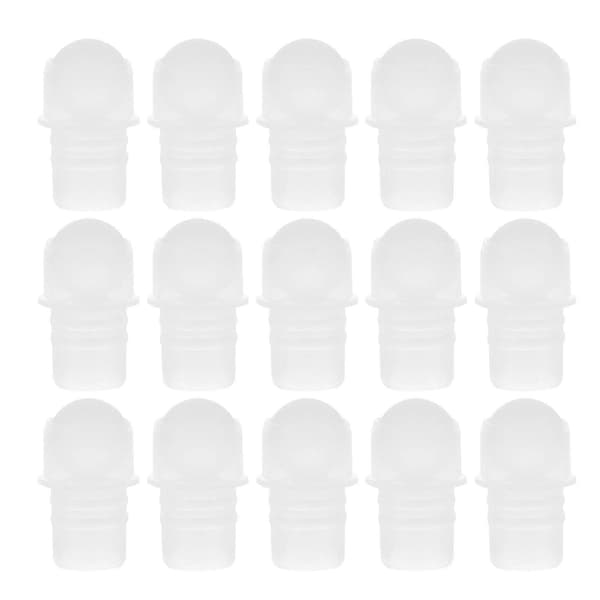 Smidigt rullande plastkulinsatser, 50-pack, läckagesäkra för eteriska oljeflaskor, aromaterapi, DIY-parfym och påfyllningsbara hudvårdsflaskor