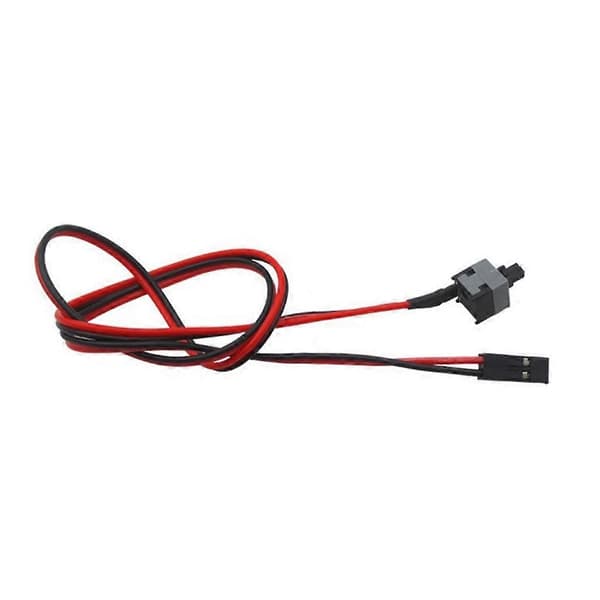 Datorströmbrytarkabel 0,5m, 2-pack 2-stifts tryckknapp för moderkort Power SW, Mining Rig