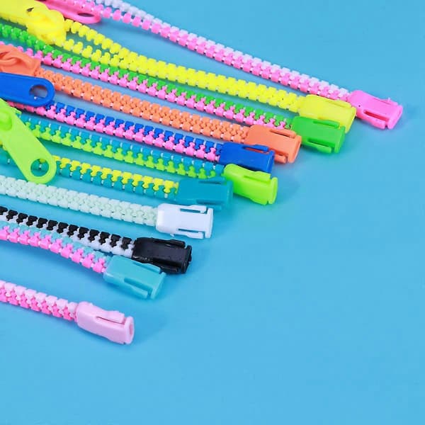 Fluorescerande dragkedjearmband Sensoriska Fidget-leksaker, 100-pack bulkkit för födelsedagsfester och presentpåsar
