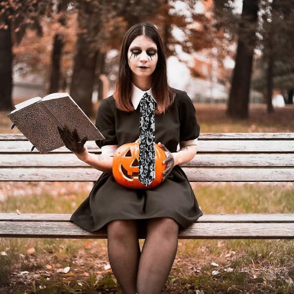 Halloween Slipsaccessoar för Dekoration 1st Satin Dödskalleslips