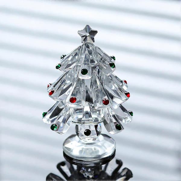Flerfärgad Julgransstaty i Glas som Prydnad för Vänner under Julhelgen, 1-pack