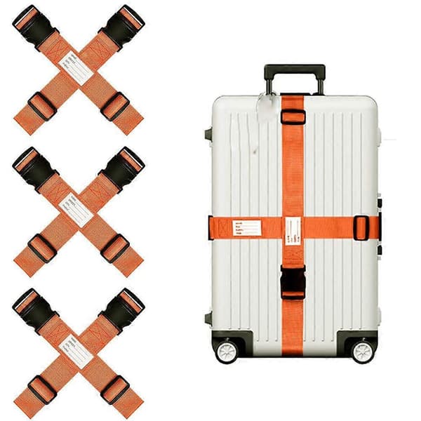 resväskremmar, bagageremmar (6 orange)