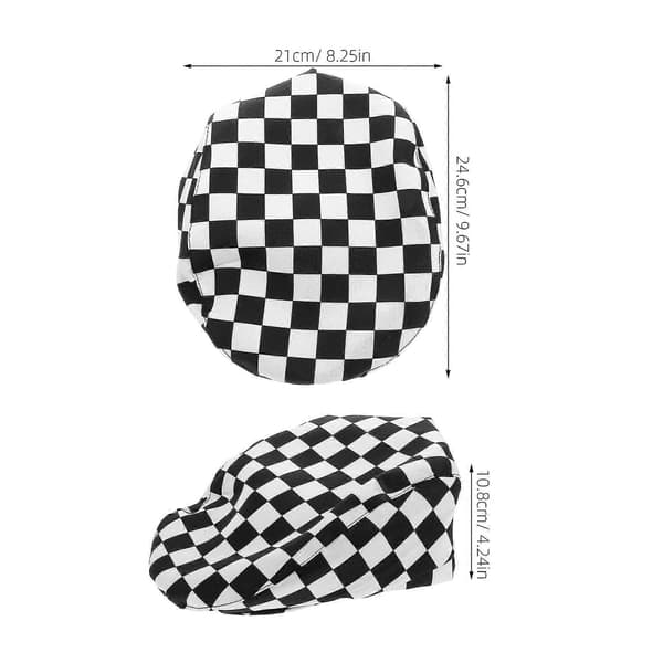 Kockmössa Rutigt Mönster Baskerform för Hotell Multi Polyester Bekväm Passform 1-pack