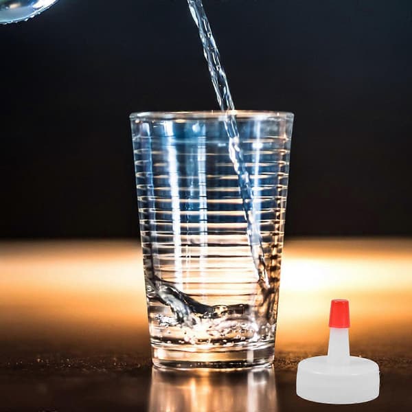 20 st klämflaskor med doseringslock, läckagesäker spetsig design, plastmunstycken för såsbehållare, vattenflaskor, limflaskor
