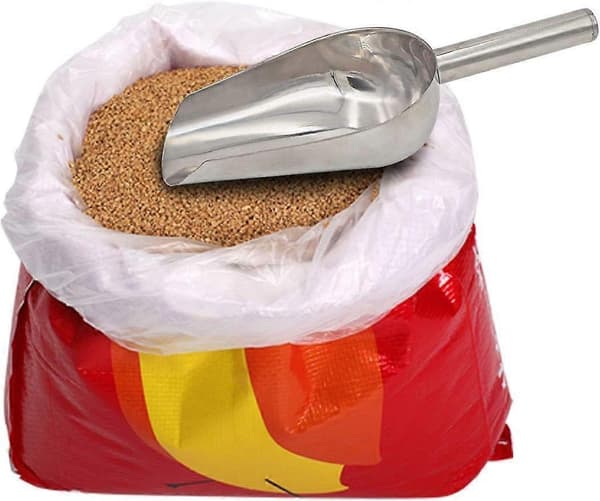 Handspade i rostfritt stål, multifunktionsskopa för trädgård, djurfoder, kök, 25 cm