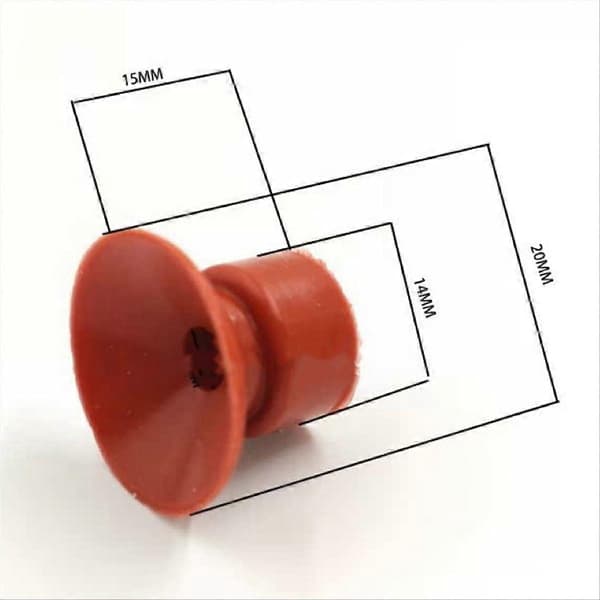 100 st gummisugkoppar, 20x15x6mm, tryckdelar