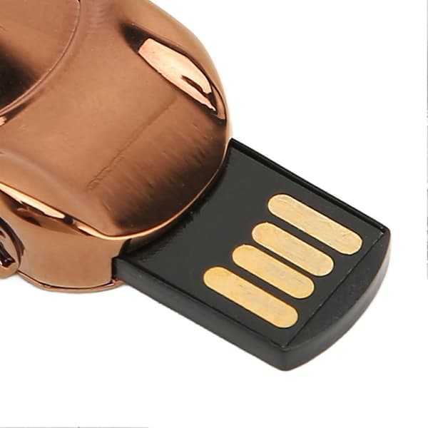 USB 2.0 Flash-enhet i metall sportbilsform, 128 GB, Plug and Play, USB-minne för säkerhetskopiering