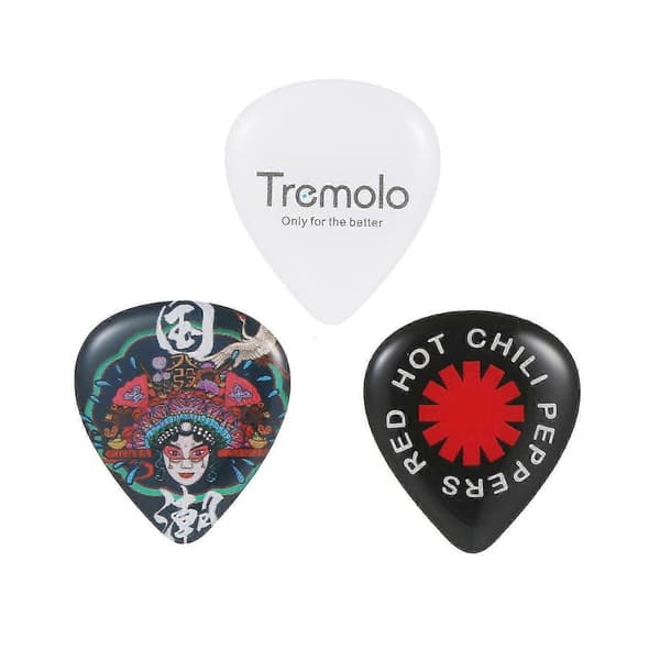 3 st gitarrplektrum musikinstrumenttillbehör för elgitarrbas (tung)