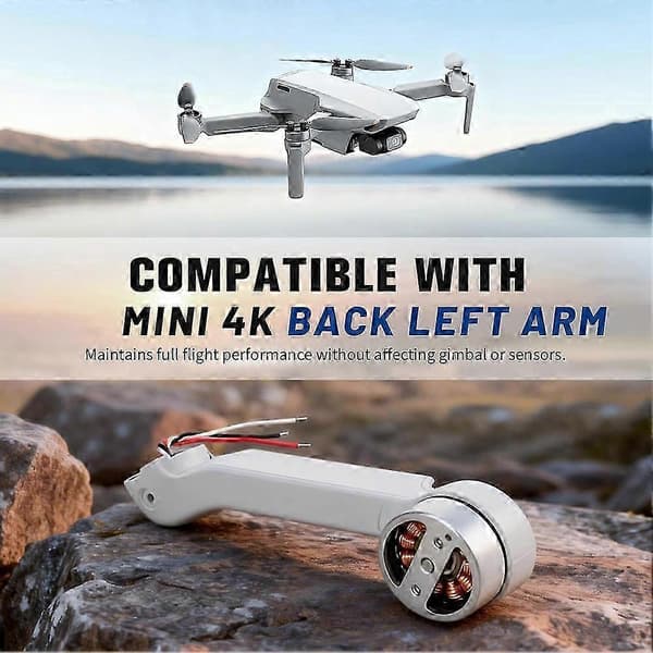 Drönarmotorarmmontering Ersättning Bakre Vänster Arm, Kompatibel med 4K Drönare