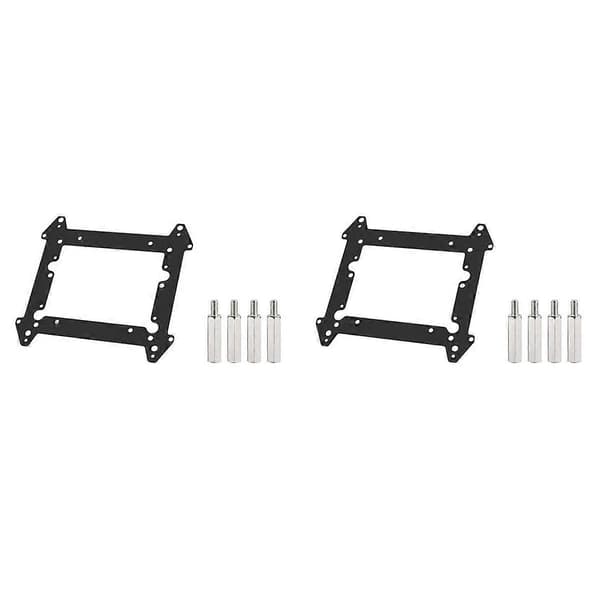 Hårddiskfäste för 12 cm fläktplats, metall, kompatibel med 2,5/3,5 SSD/HDD - 2-pack