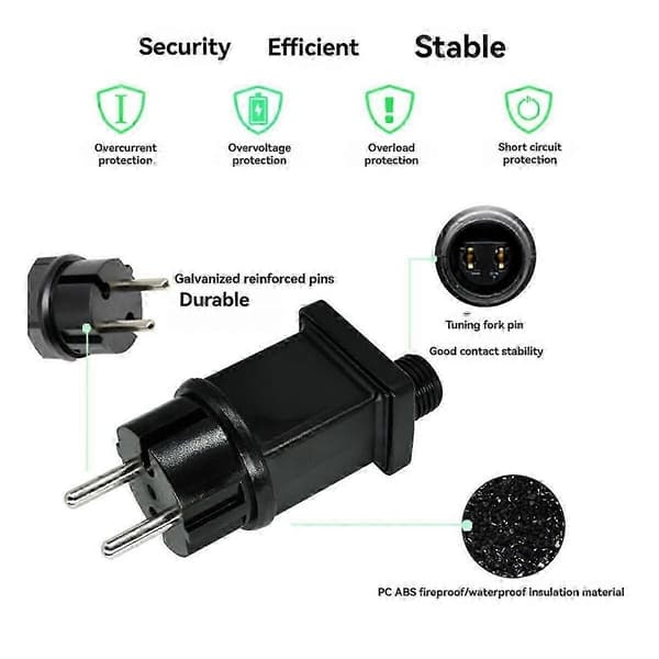 4.5V 3.6W Plug LED-strömförsörjning LED-transformator Plug Adapter IP44 Vattentät Ström Julbelysning A