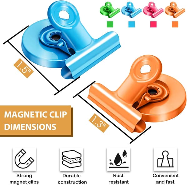 Starka magnetklämmor, 4-pack, starka neodymmagneter, med repskyddsdynor