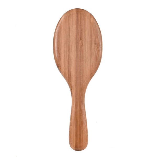 Hårborste i bambu för hårbottenmassage, stimulerar cirkulationen, antistatisk, hudvänlig, 26x9x4.5 cm, 1-pack