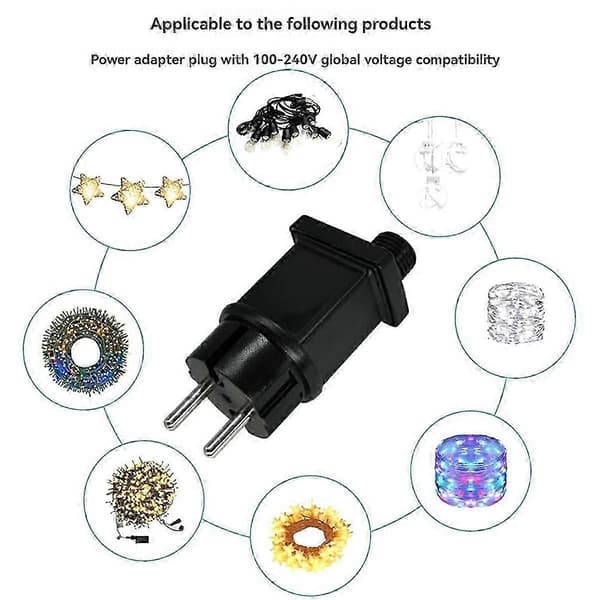 4.5V 3.6W Plug LED-strömförsörjning LED-transformator Plug Adapter IP44 Vattentät Ström Julbelysning A
