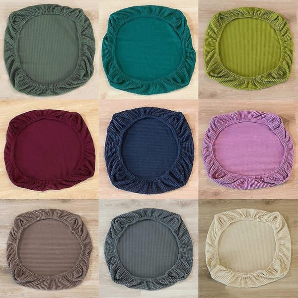 4-pack stretchiga jacquardstolsöverdrag, elastiska överdrag i polyester och spandex för matsal, kontor, pallar, maskintvättbara
