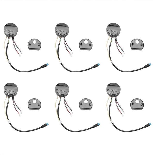 6-pack Bluetooth-kontrollpanel, ABS svart, kompatibel med ES1 ES2 ES3 ES4 elscooter