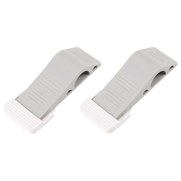 2-pack runda NBR dörrstoppar, ljudreducerande klämskydd, beige, för barnsäkerhet