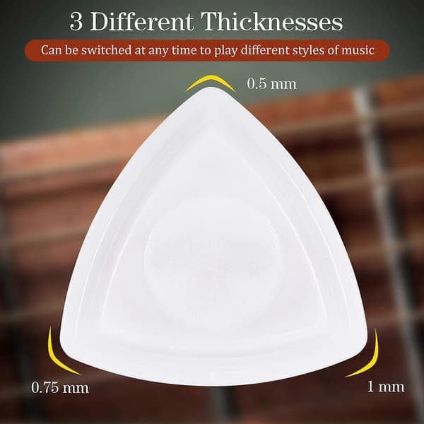 Lysande Gitarrplektrum ABS LED Akustisk Gitarrplektrum för Instrumentanvändning 3 st