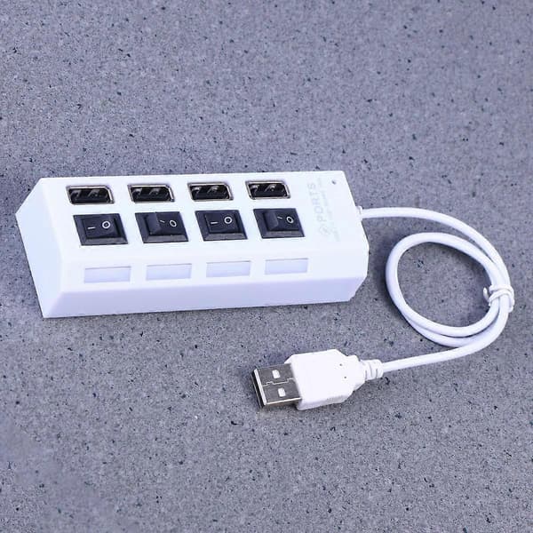 Multi USB-port för dator USB-hubb 4 portar Hög dataexpansion LED-indikator Bakåtkompatibel 1-pack