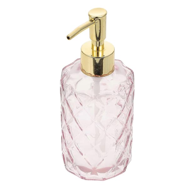 Badrumstillbehör Pressflaska för Resor 1 Set Rosa Glas och ABS