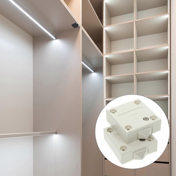Automatisk Ljusbrytare Garderobsbelysning Rörelseaktiverad Skåplampa ABS Material Rektangulär Form 2st