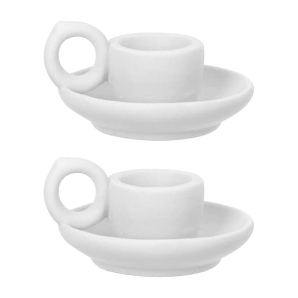 Enkel keramisk ljusstake för dekoration, 4-pack prydnad