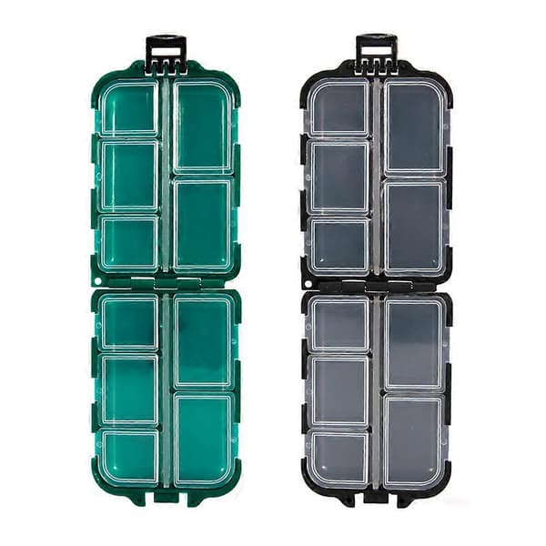 Fiskekrok Box Behållare för Förvaring 2st Plastfack Organizer