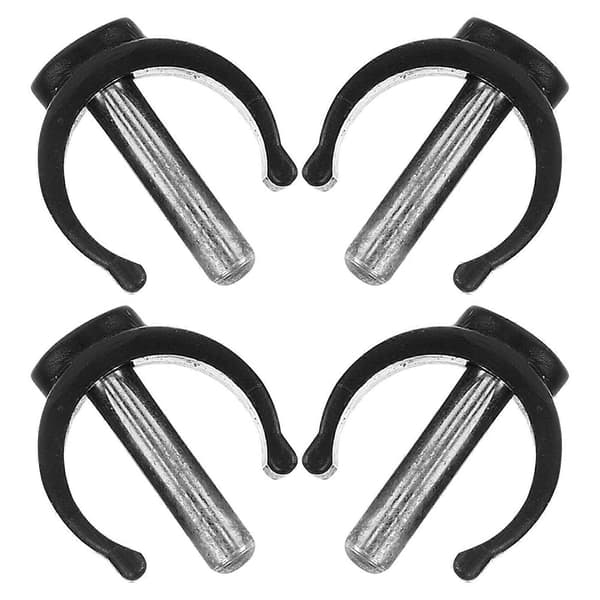 4-pack C-formade låsstift för käppar, säkert ABS-stålklämma - grå, hjälpmedelstillbehör