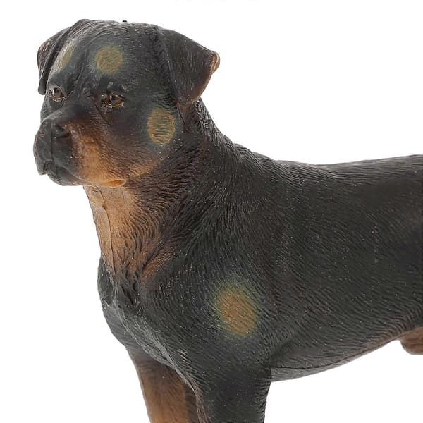 Simulerad Hundmodell för Dekor 1 Styck Svart Plast Realistisk Figurin