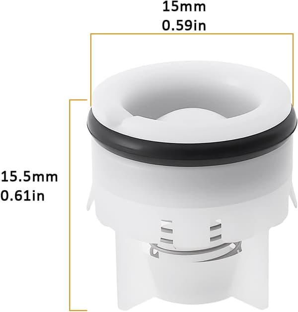 2 st 15 mm backventil för dusch, kompatibel med dusch- och vattenmätarsystem