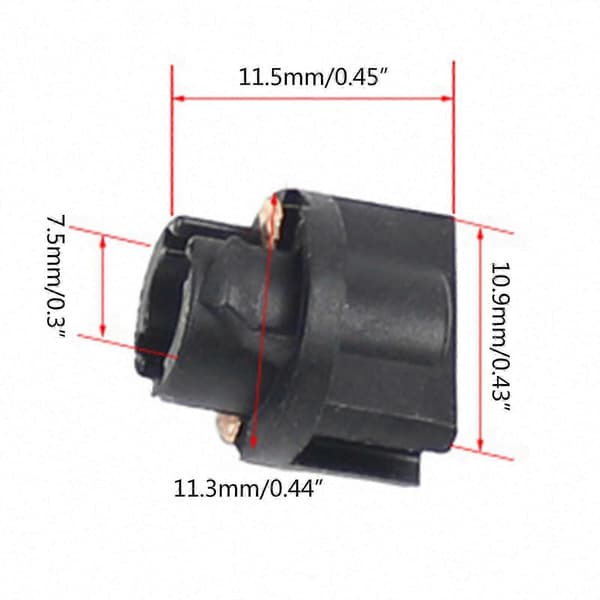 10 st T5 Twist Lock Socket Wedge Auto Dashboard Instrumentpanel Klusterplugg för luftkonditioneringslampor Bilglödlampor Bas