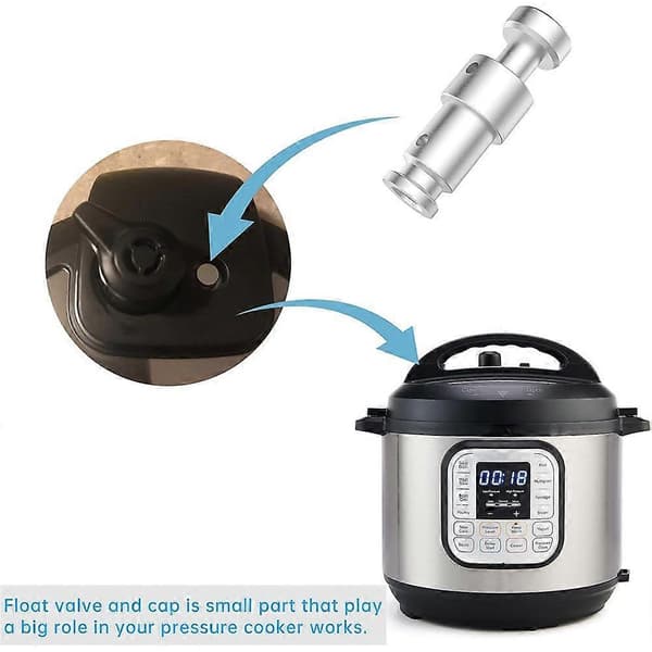 Flottörventilbytesats med 10 premium silikontätningspackningar, kompatibel med 3-6 liters tryckkokare, 2-pack