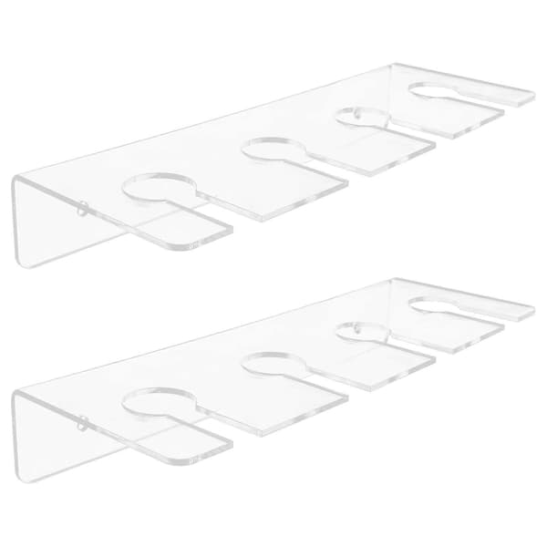 Transparent Vinglasställ i Akryl för Skåpmontering 2-pack