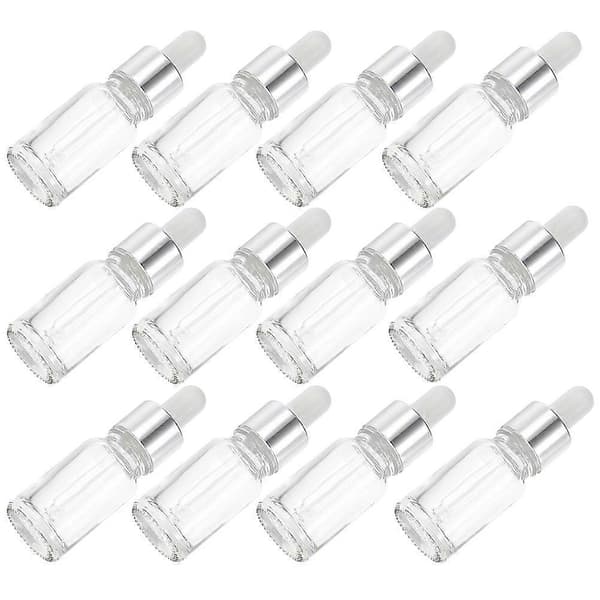 12-pack glasdroppflaskor, läckagesäkra, bärbara för eteriska oljor hemma och på resan