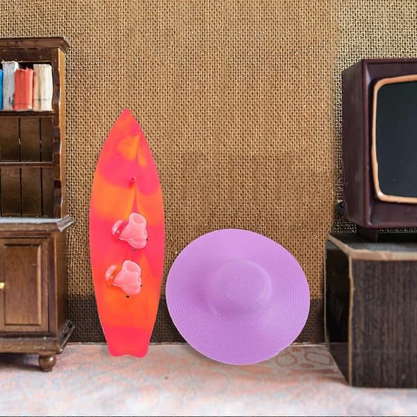 Mini Surfbräda Modell för Barn Inkluderar Dockstövlar och Dockhatt 9 Delars Set