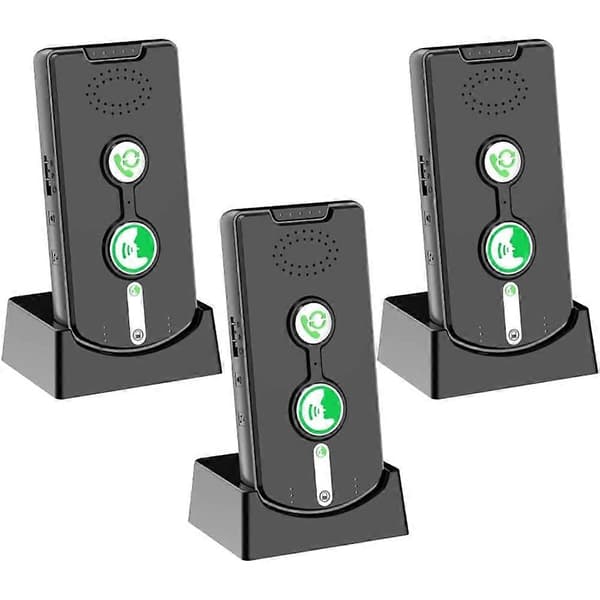 2-vägs intercom för hemmet, trådlöst intercomsystem för hus med volym- och ringsignalsjustering, uppladdningsbart 3-pack B