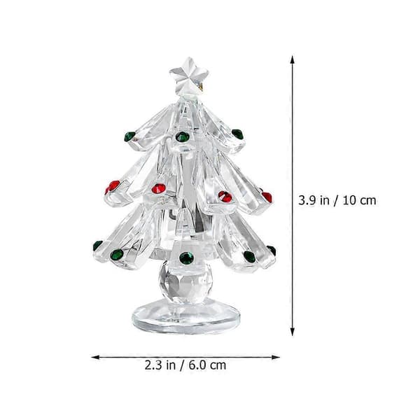 Flerfärgad Julgransstaty i Glas som Prydnad för Vänner under Julhelgen, 1-pack