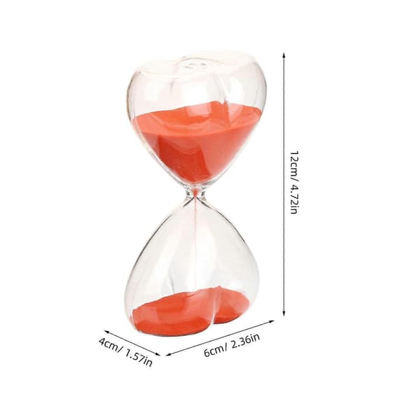 Timglas Skrivbordsdekoration Timer Hjärtformat Glas Sand Hemmakontor 1-pack